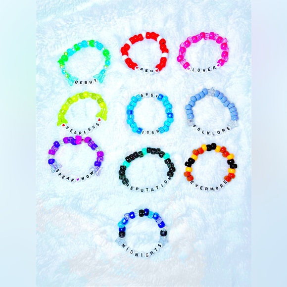Taylor Swift Eras Tour Friendship Bracelets (10 = 1 per Era ft ALBUM NAMES) - Picture 5 of 10